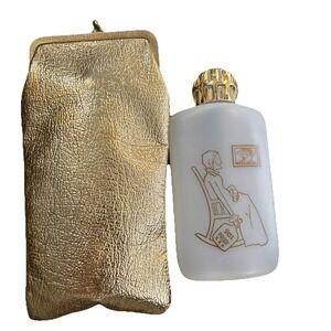 Vintage IMCO Plastic Flask With Gold Metallic Clasp Case